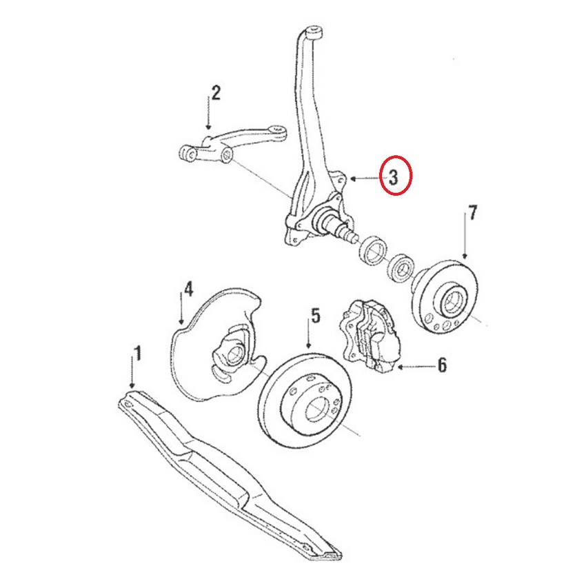 Mercedes Steering Knuckle - Driver Left 1163304020